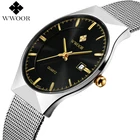 Ультратонкие Модные мужские наручные часы VIP WWOOR-8016, роскошные деловые часы ведущей марки, водонепроницаемые мужские часы с защитой от царапин