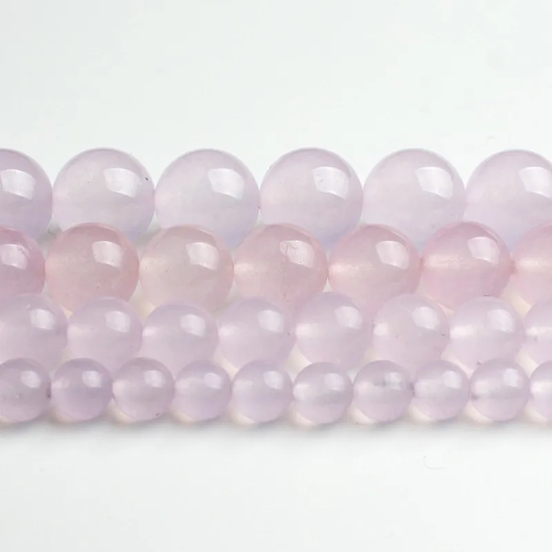Круглые бусины фиолетового нефрита AAA + незакрепленные из натурального камня для