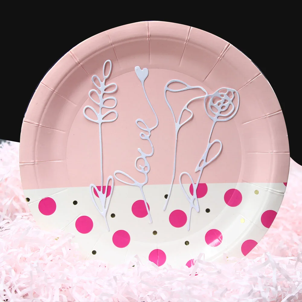 Металлические штампы 4 шт. для украшения цветов Листьев скрапбукинга бумаги