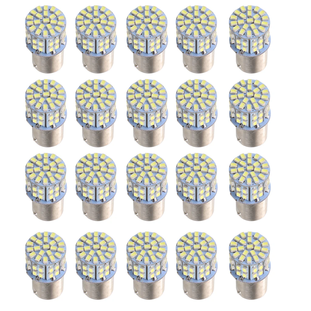 

10 Pairs Car 1156 Super Bright 50-LED Side Marker Turn Signal Light White
