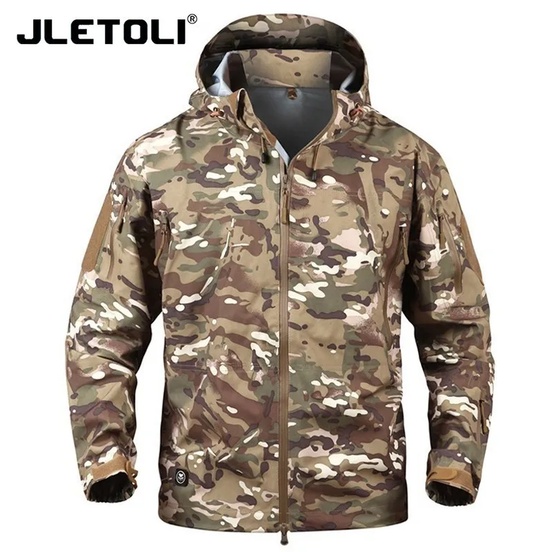 CP JLETOLI, водонепроницаемая куртка, ветровка, зимняя, для улицы, походная куртка, для мужчин и женщин, пальто, ветрозащитная, жесткая оболочка, куртка, тактическая одежда - Цвет: CP