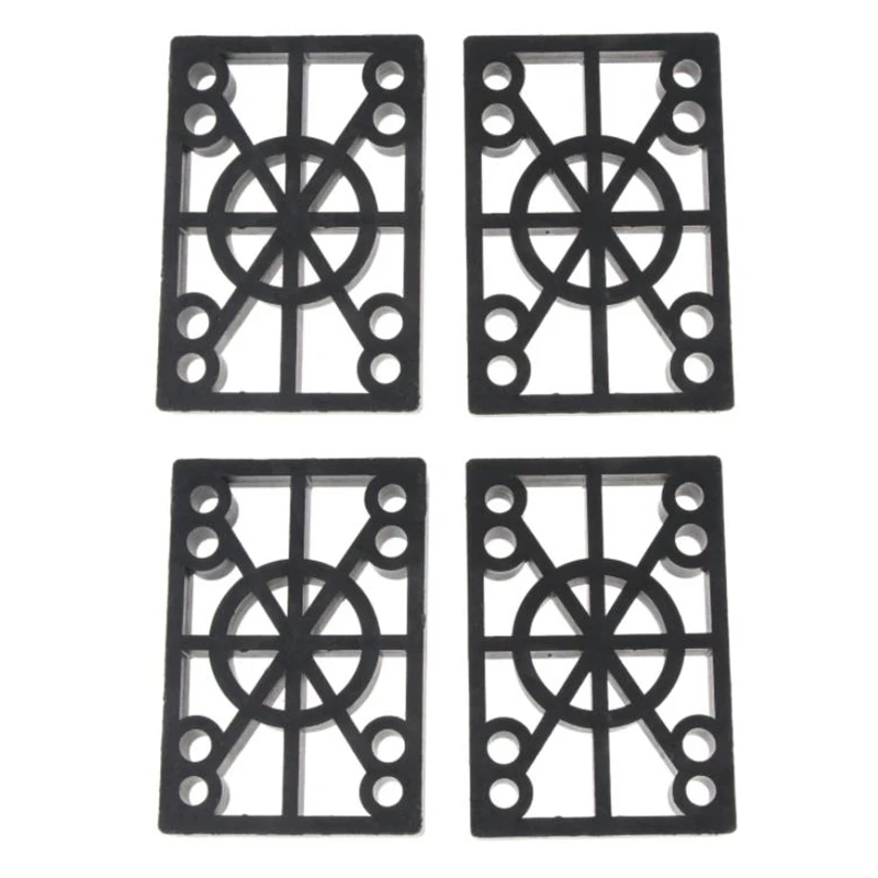 

4 Pcs Skateboard Riser Pads Longboard Rise Pads,Skateboard Shock Pads,Soft Longboard Shockpads,12mm,Black