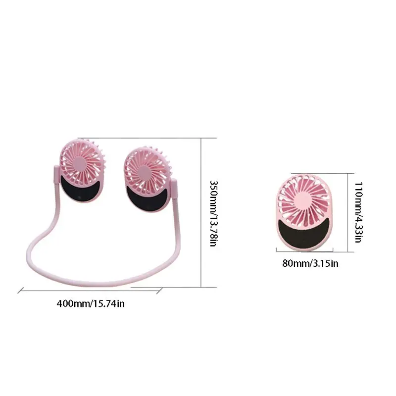 

USB Rechargeable Portable Fan Mini Handheld Neck Fan Air Conditioner Cooler