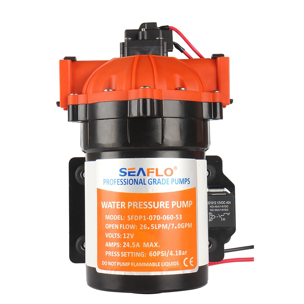 Мембранный насос постоянного тока SEAFLO 53 12 В 7 0 галлонов/кв. Дюйм 60PSI|boat water pump|seaflo