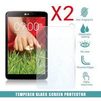2pcs tablet tempered glass screen protector cover for lg g pad 8 3 v500 full screen coverage explosion proof screen