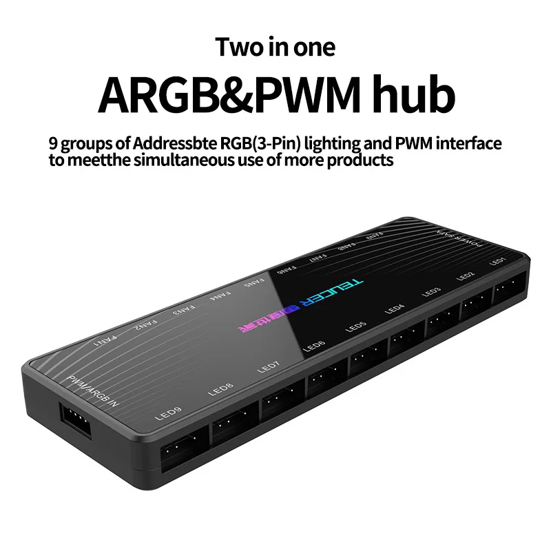 От 1 года до 9 PWM и ARGB вентилятор разветвитель 4 Pin 3 адресуемых RGB адаптер SATA