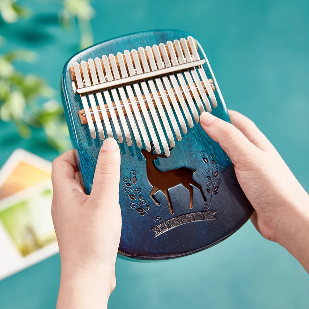 

Portable Finger Piano 17 Keys Kalimba Thumb Piano High Quality Wood High Sound Quality Musical Instruments Toy Birthday Gift