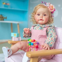 60cm reborn baby princess toddler cloth body sue sue hand detailed dolls with rooted hair paiting art doll gifts for girls
