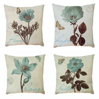 cotton linen cushion car floral waist plant cover covers pattern home pillowcase fabric sofa