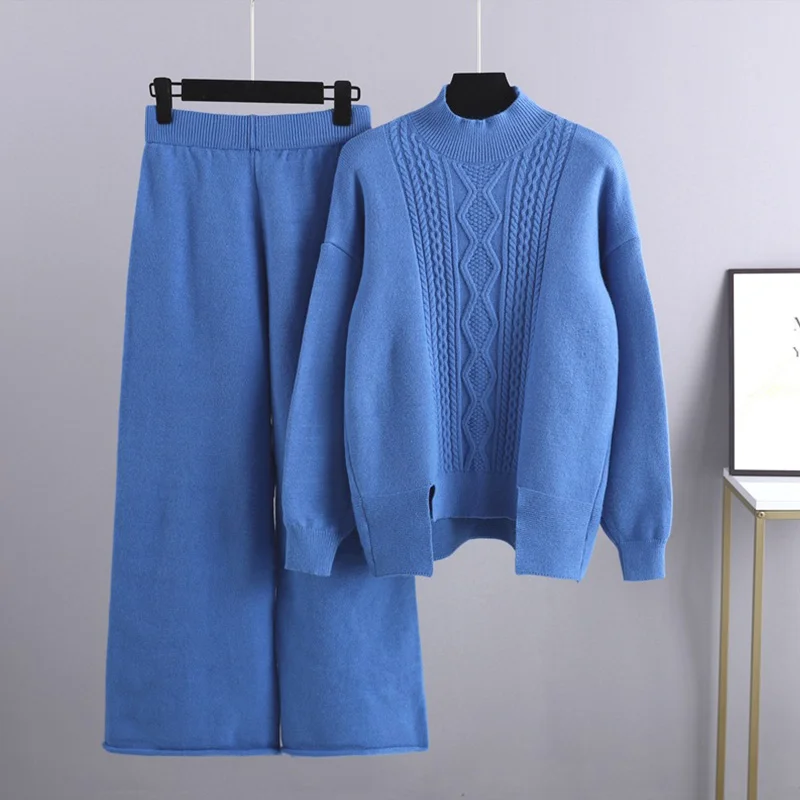 Женские трикотажные комплекты из 2 предметов однотонный Повседневный пуловер