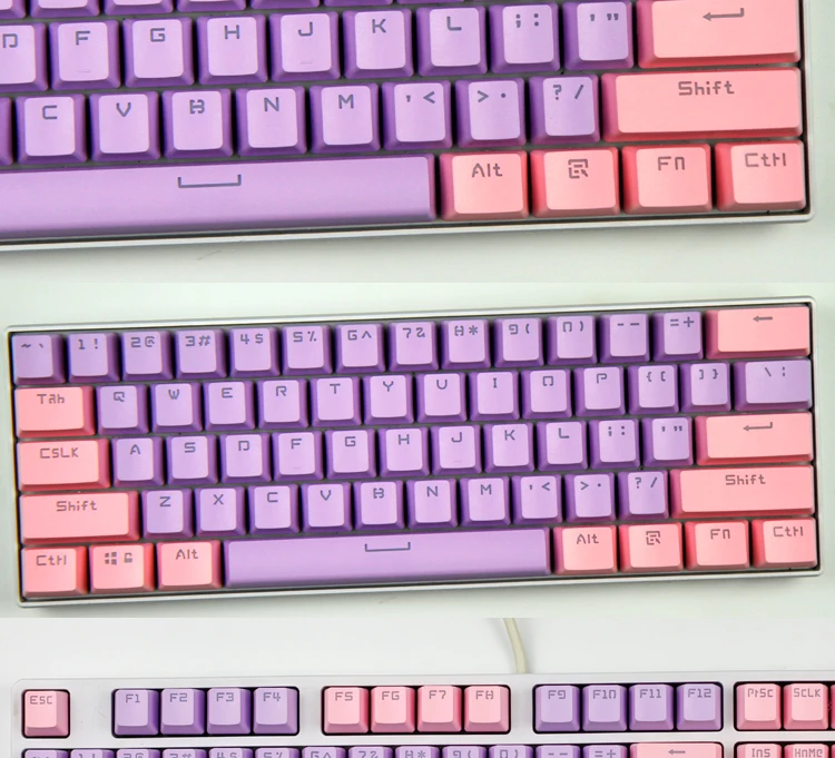 Розовый Фиолетовый Синий механическая клавиатура Ключ Крышка 104/87 keycap ABS Прозрачный ключ крышка для игр механическая клавиатура MX брелки