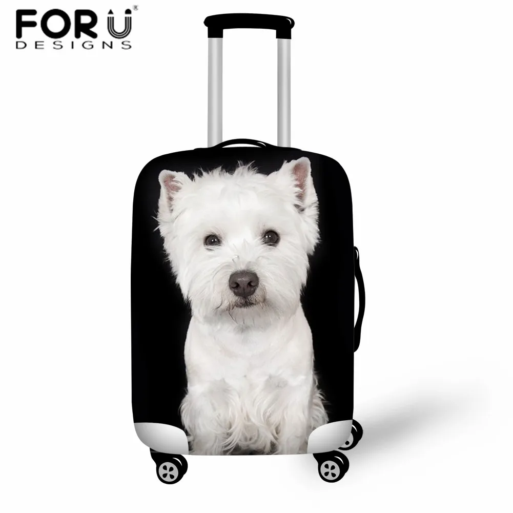 FORUDESIGNS West Highland Terrier эластичный Пыленепроницаемый Чехол для чемодана 18-32 дюймов