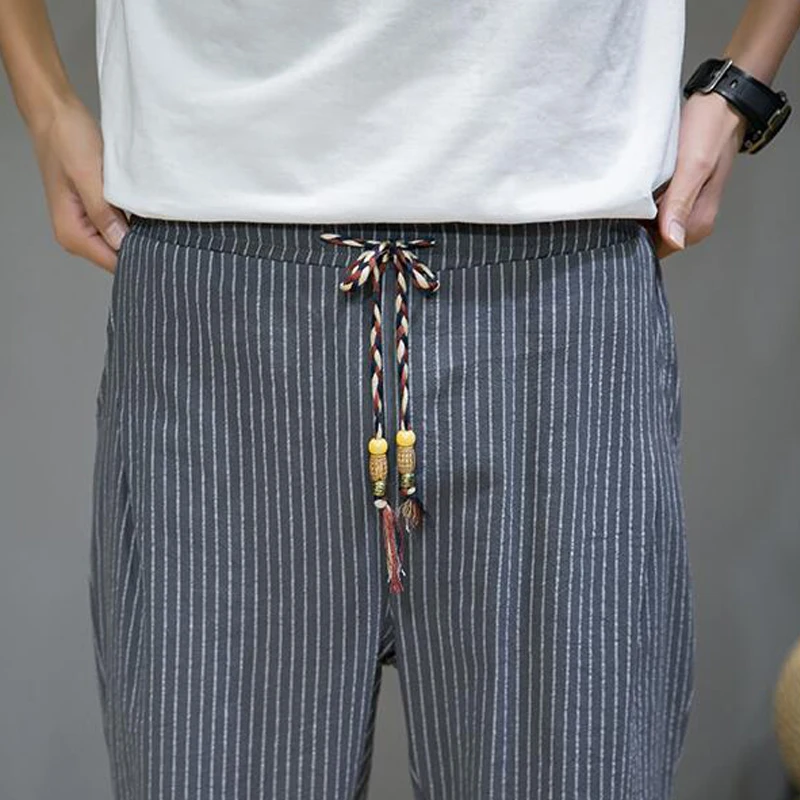 Брендовые повседневные хлопковые шорты льняные мужские летние Бермуды большого