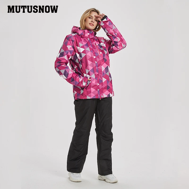 Новинка 2020 лыжный костюм Женская горная лыжная куртка + штаны для сноуборда