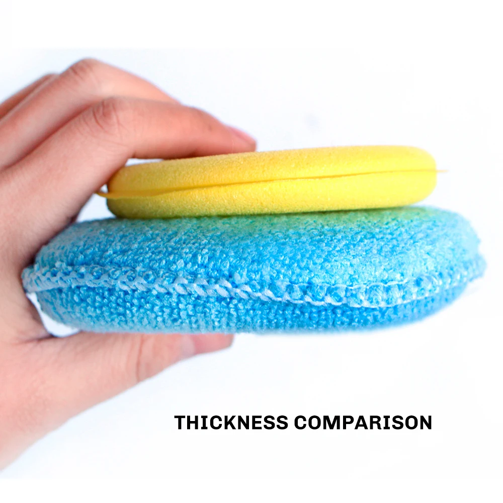 6 шт. аппликатор для воска из микрофибры диаметром 5 дюймов с карманом пальцев