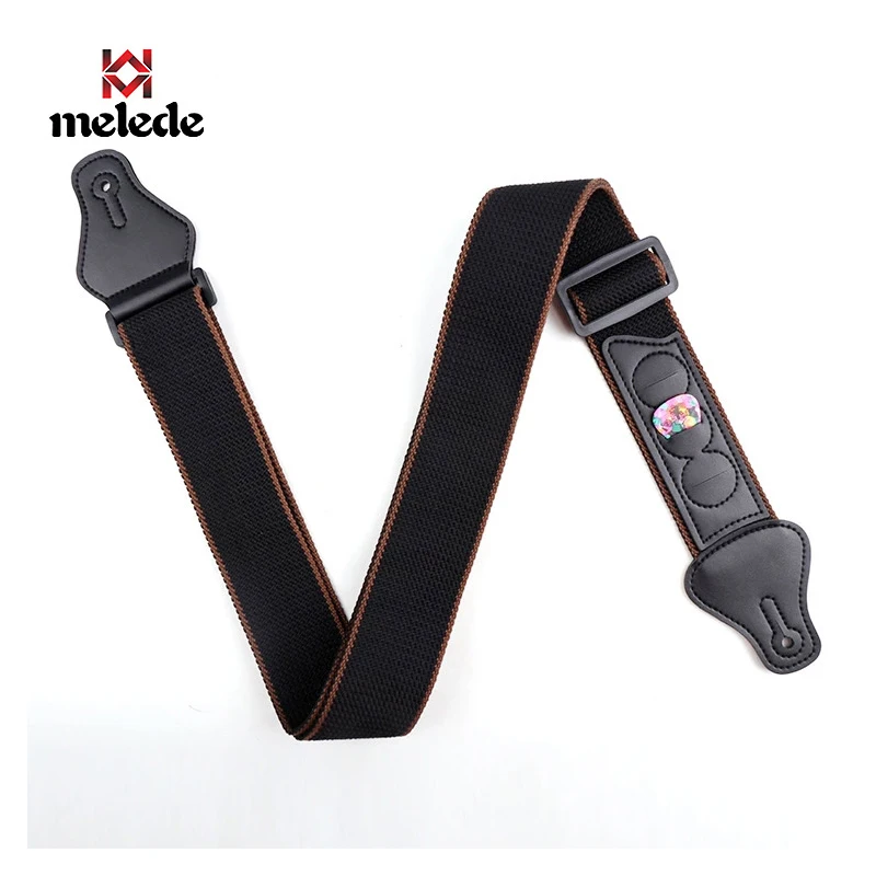 Adjustable Pure Cotton Guitar Strap Belt For Acoustic Guitar Bass Musical Instrument Accessories Universal Strap with Pick Hold enlarge