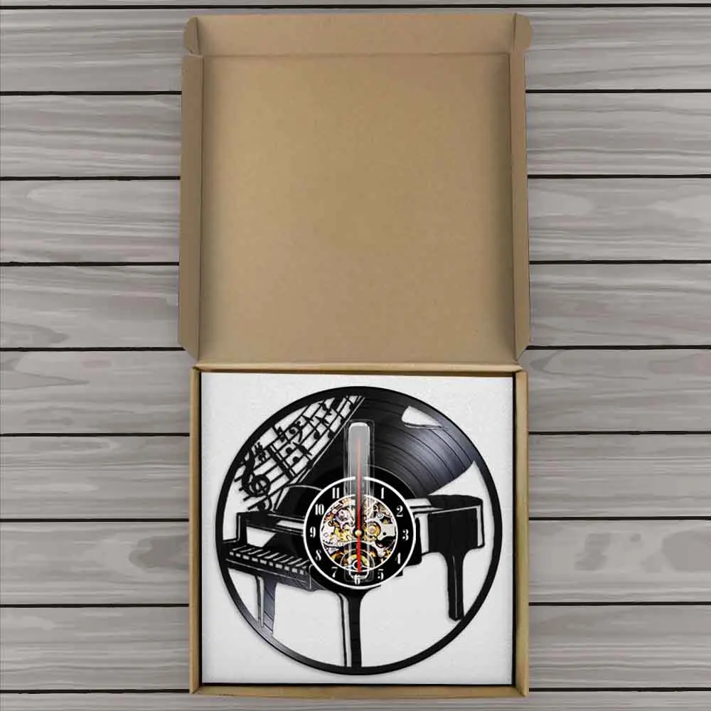 Настенные часы с виниловой пластиной домашний декор винтажные настенные