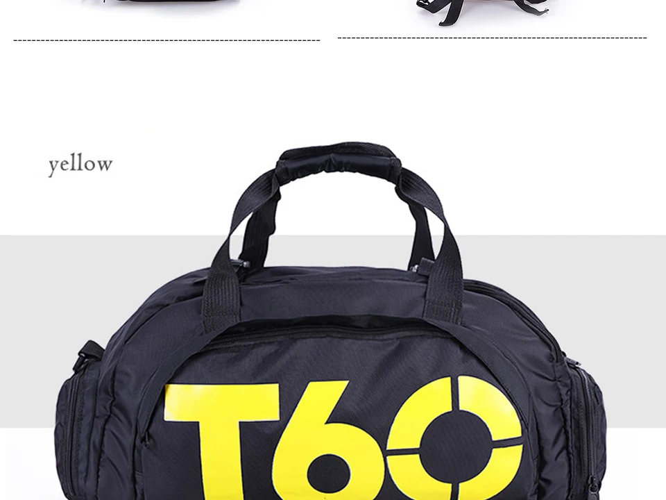 Men Sport Gym Bag Women Fitness Waterproof Outdoor Separate Space For Shoes Travel Handbag Backpack