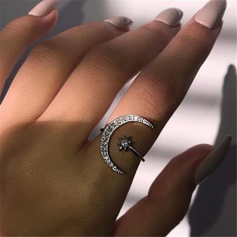 Женское кольцо с фианитом ZOSHI золотистого или розового золота подвеской в форме