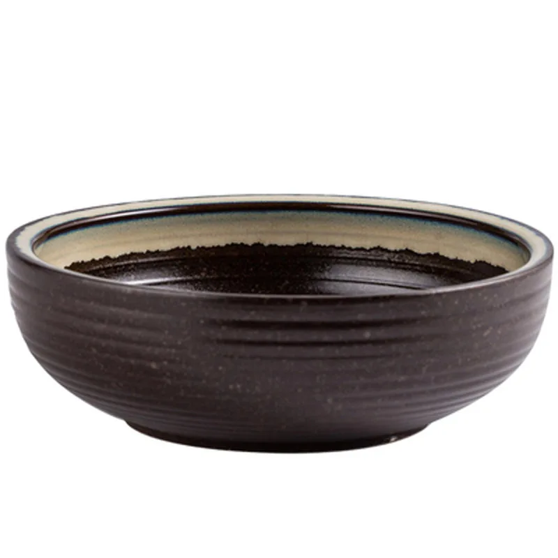 

FANCITY Large Japanese-style Ramen Bowl Soup Bowl Creative Large-Capacity Ceramic Bowl Breakfast Tableware Household Fruit Salad