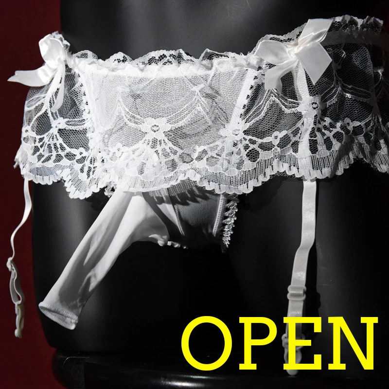 Для мужчин сексуальные трусики слинг просвечивающее кружево вышивка сумка