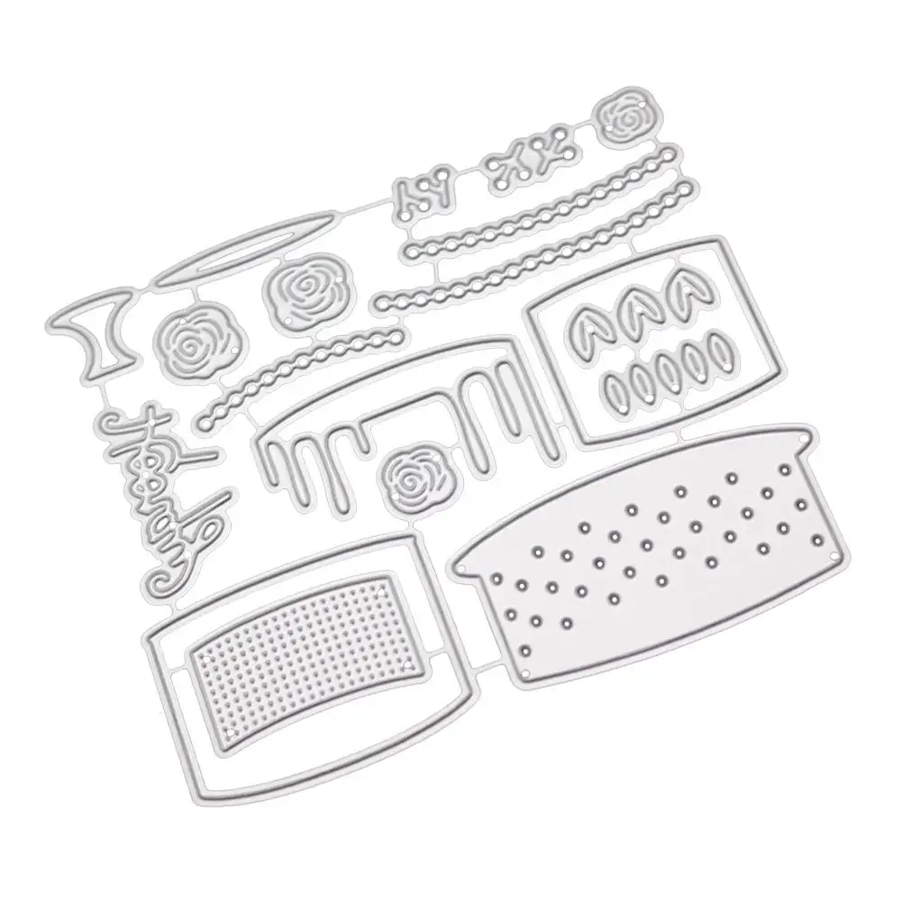 Вырубные штампы LanLan из углеродистой стали с изображением торта на день рождения