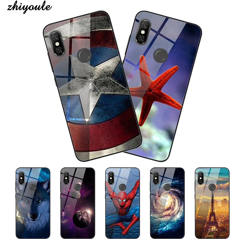 Для Xiaomi Redmi Note 6 Чехол из закаленного стекла Жесткий для Xiomi Note6 мягкий чехол