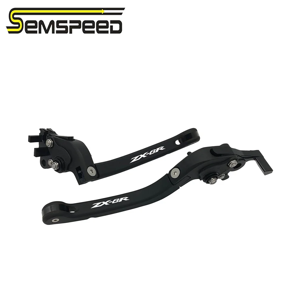 SEMSPEED ZX-6R логотип Мотоцикл CNC новый складной только тормозной рычаг сцепления для
