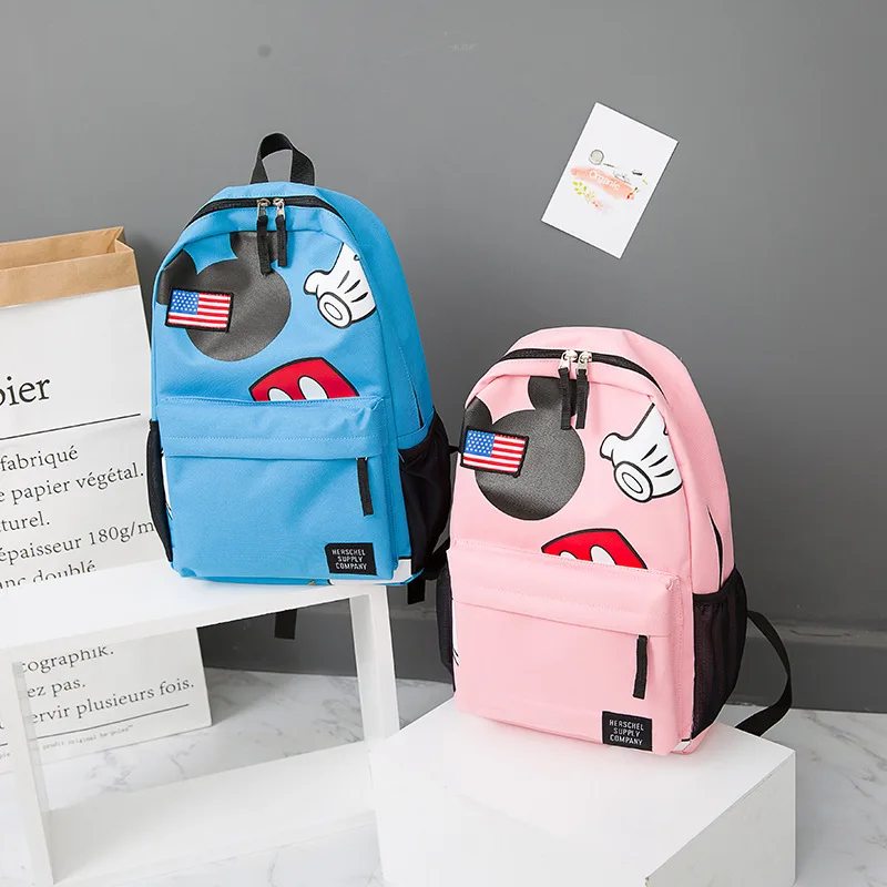 Новый рюкзак Disney 2019 с Микки Маусом полиэстеровый школьный американским флагом