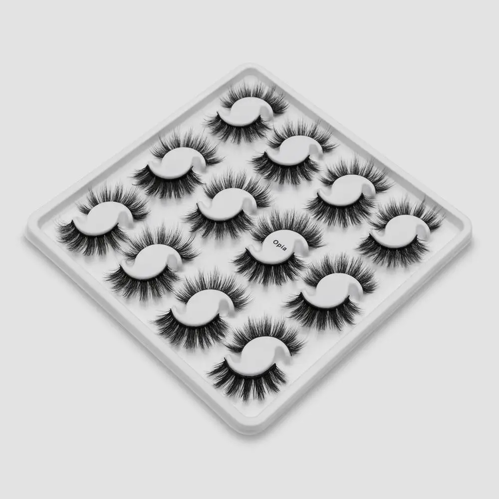 ISEEN 8/12 пар ресниц 3D норковые ресницы натуральные длинные/густые накладные ручной