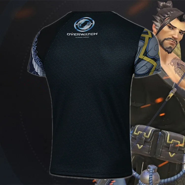 Футболка Overwatch Hanzo футболки с рукавом до локтя футболка со съемным для игры костюм