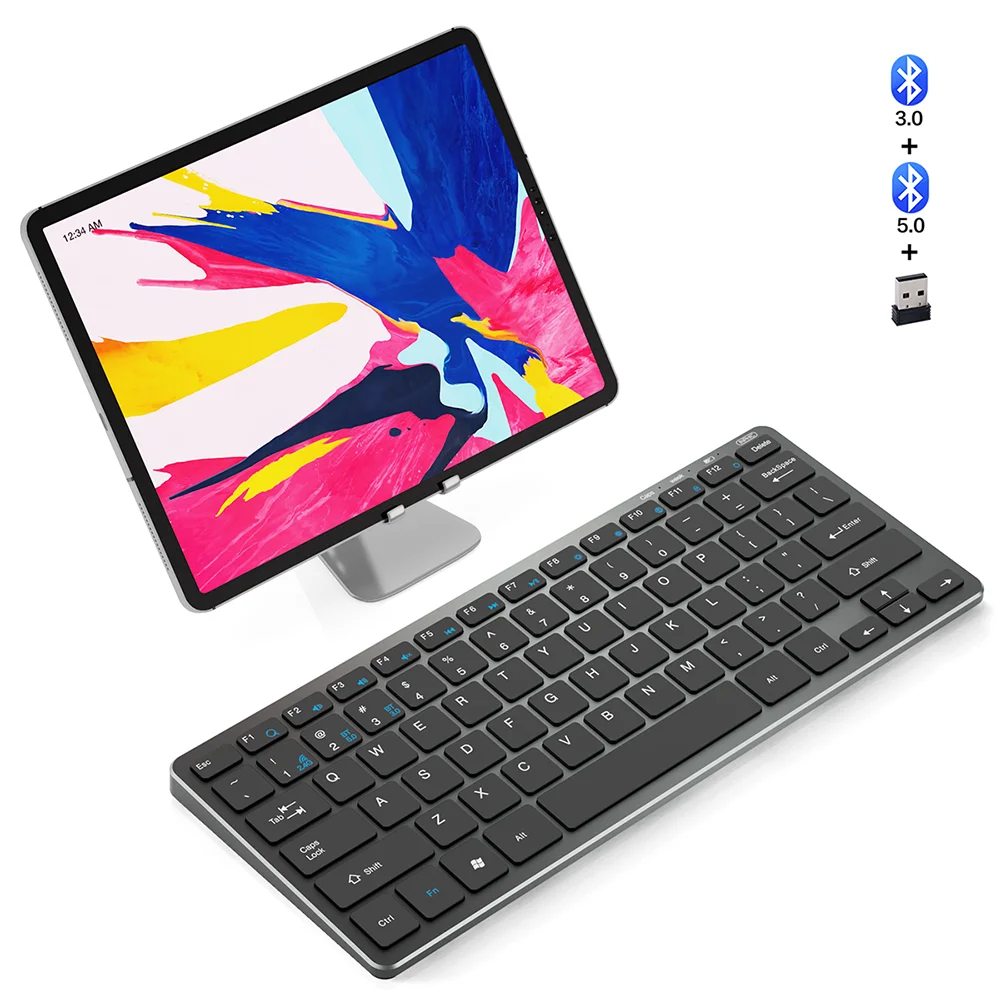 Беспроводная мини клавиатура с Bluetooth для Ipad телефона планшета резиновые колпачки