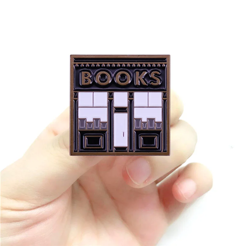 Магазин книг эмалированная булавка для чтения значок влюбленных брошь материалы