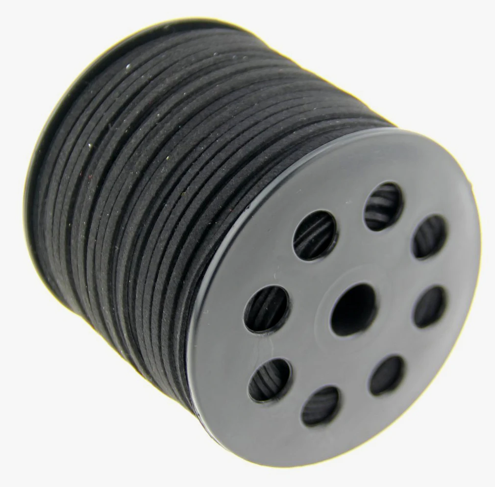 

Черная веревка из искусственной замши, 100 ярдов, 3 мм