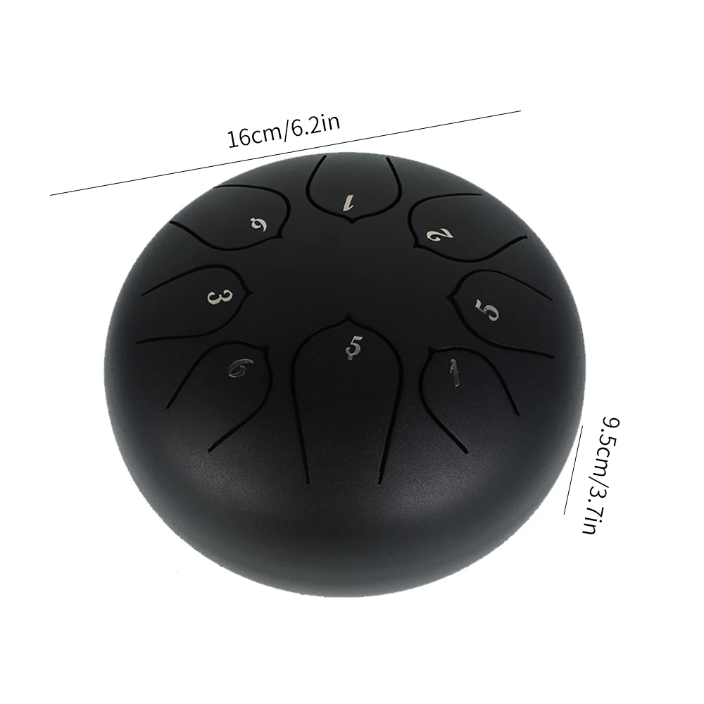 

6 Inch Mini Drum 8 Tone Steel Tongue Drum Percussion Instrument With Drumsticks Can Produce A Clean Ethereal Buddha-Like Sound
