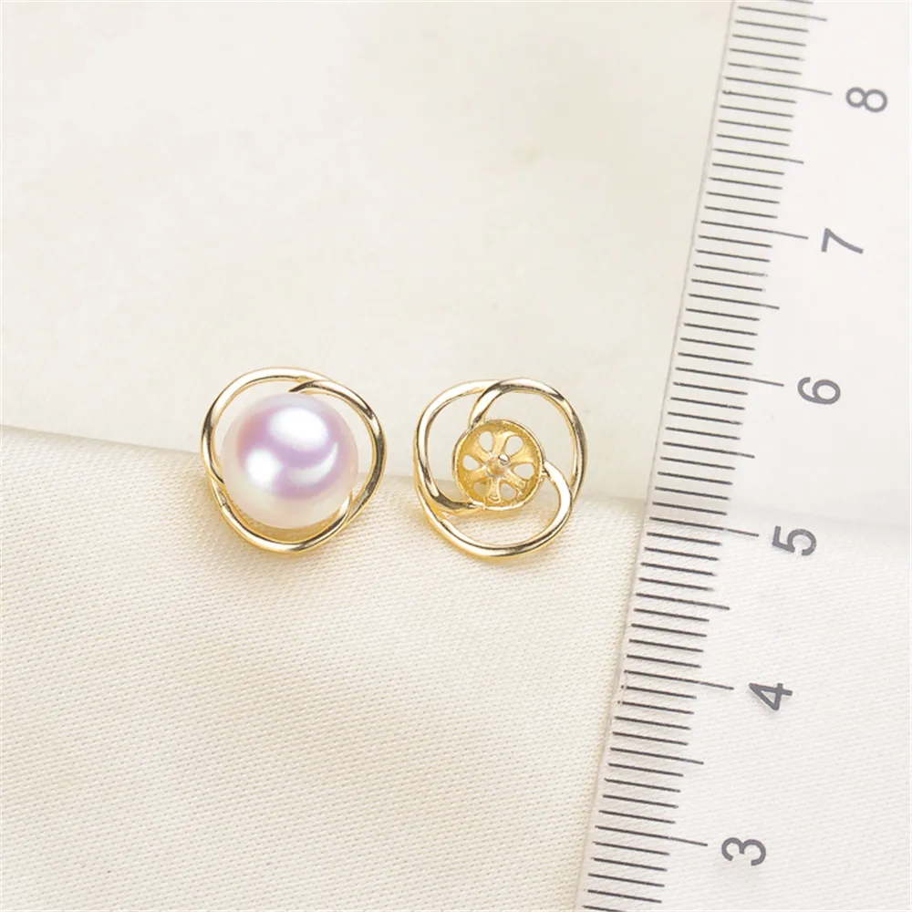 

925 Sterling Silver Plating Earrings Pearl Earrings Accessories Findings Earrings Jewelry Parts Fittings Mountings DIY Girl Gift