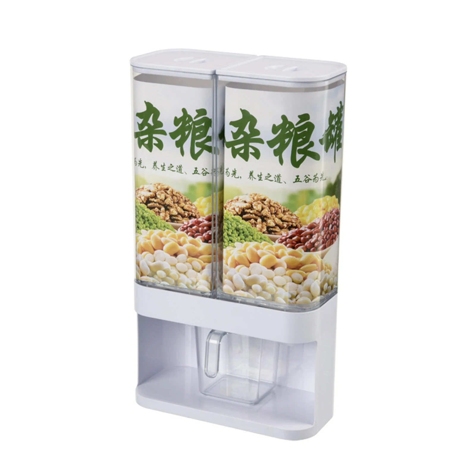 

Whole Grain Storage Box Wall-Mounted Grain Storage Tank Transparent Plastic Storage Tank Safe and Durable DC120