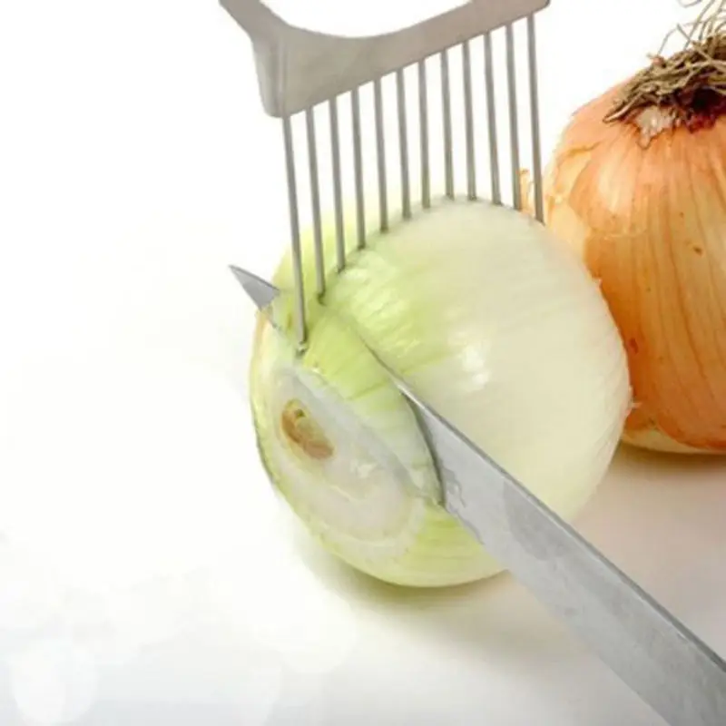 

1PC Onion Tomato Vegetable Slicer Cutting Aid Guide Holder Slicing Cutter Gadget
