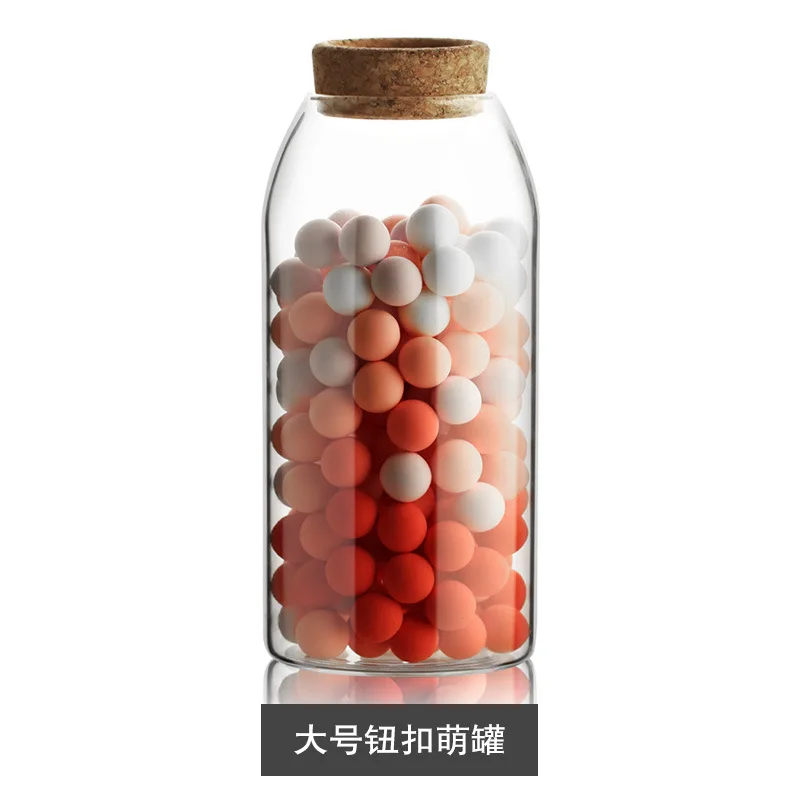 1200ml Креативные кухонные бутылки для хранения чая стеклянные конфеты баночки с пробкой крышкой специи сахар кофе контейнер получить Органайзер банок - Цвет: 1200ml