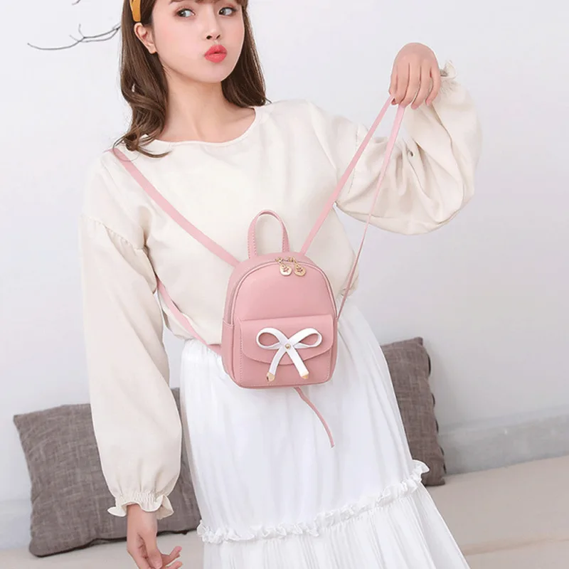 Женский мини рюкзак кошелек из искусственной кожи металлический с отделением