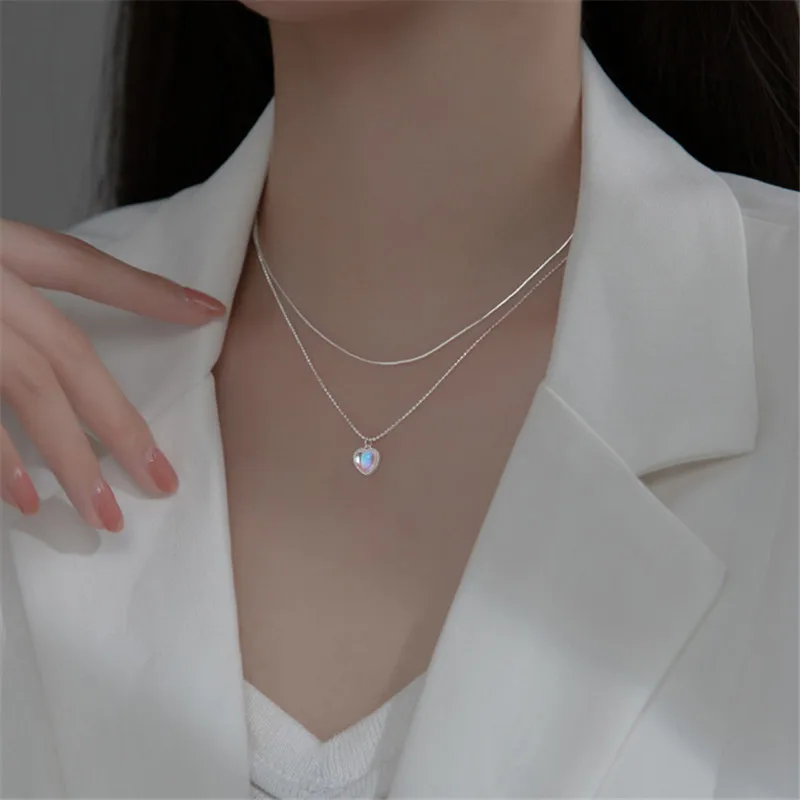 Женский чокер из серебра 925 пробы с лунным камнем | Украшения и аксессуары