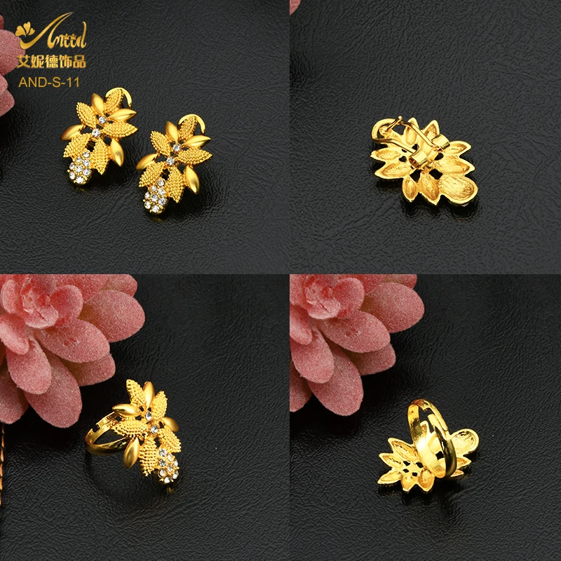 Женский комплект из колье и браслета золотого Дубайский эфиопский пробы |