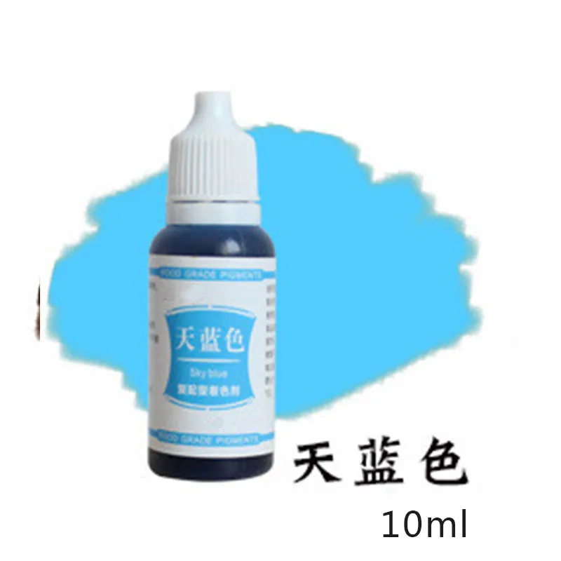 SkyBlue 10 мл Макарон крем десерт еда съедобный цвет пигмент DIY торт Печенье Кондитерские съедобные пигмент ручной работы цвет ing ингредиенты питания - Цвет: SkyBlue