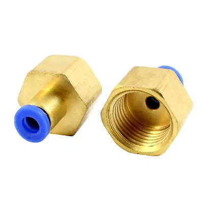 

2 Pcs 1/2PT Female Thread to 6mm Pipe Push in Pneumatic Quick Fitting