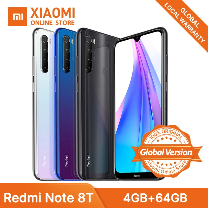 Xiaomi Redmi Note 8 T смартфон с восьмиядерным процессором Snapdragon 665 ОЗУ 4 Гб ПЗУ 64 ГБ 4000