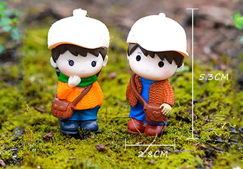 doll-5 Смола милая кукла для DIY кукольный домик аксессуары для влюбленных Пара кукольный домик украшение подарок игрушки для детей - Цвет: doll-5