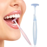 1pcs soft silicone tongue scraper to remove bad breath oral hygiene dental care tool double sided tongue cleaning brush