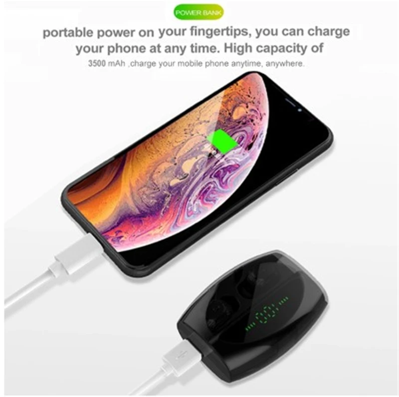 TWS наушники с микрофоном CVC Noice IPX5 Bluetooth 5 0 3500 мАч|Наушники и гарнитуры| |