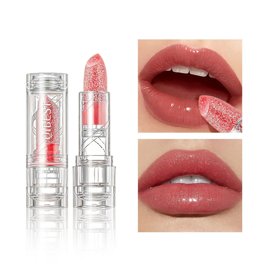 

Lipstick sparkling diamond color changing lipstick slightly shimmering moisturizing lipstick waterproof not easy fade cosmetics