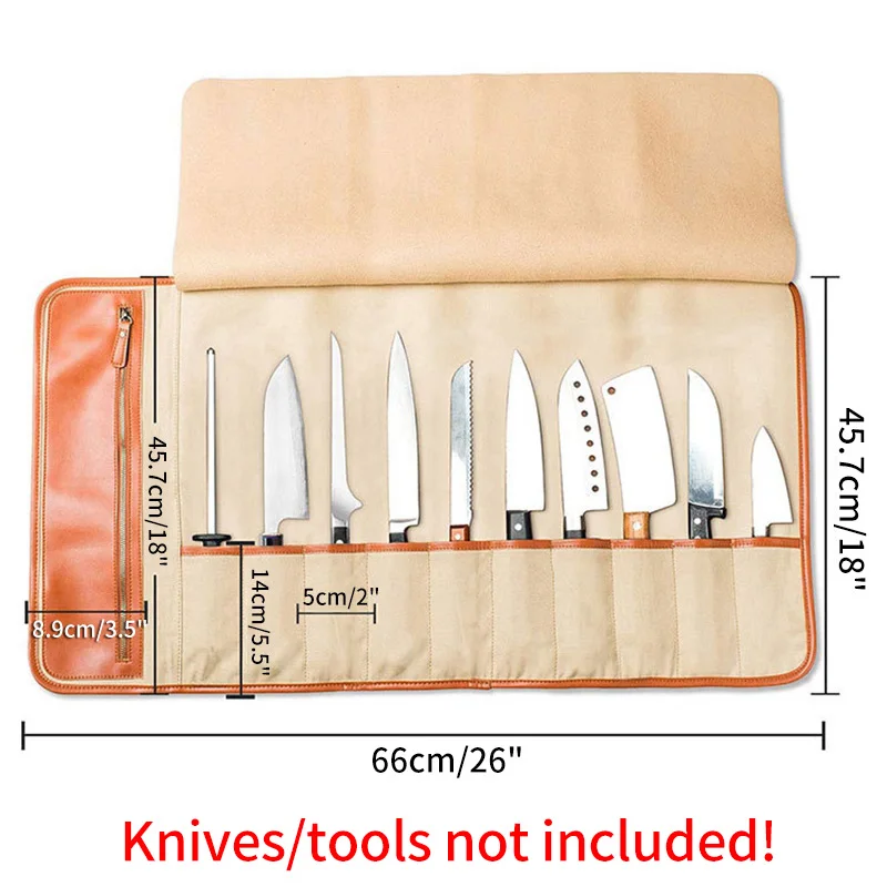 Новая приблизительная сумка рулонная для переноски ножей Портативная кухонного